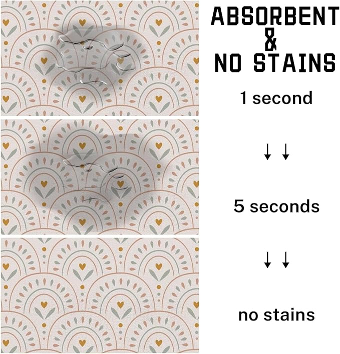Absorbent Pet Dog Bowl Mat for Food and Water, Pet Cat Food Feeding Mat with Non Slip Rubber Backing, Dog Food Mats for Floors Waterproof, 24"x32"