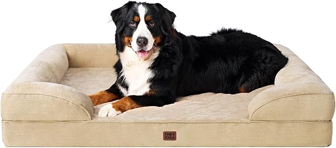 EHEYCIGA Orthopedic XXL Dog Bed, Waterproof Washable XL Big Pet Bed 48" — 48.0"l X 35.0"w X 8.0"th