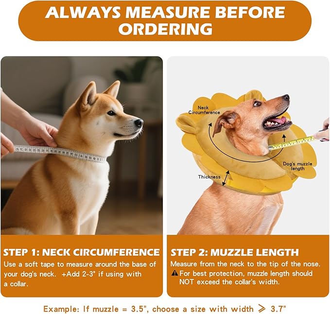 IEUUMLER Inflatable Recovery Dog Collar, Protective Donut Cone, Adjustable Soft Collar for Dog and Cat After Surgery Prevent from Biting & Scratching EU002 - Green Demon L