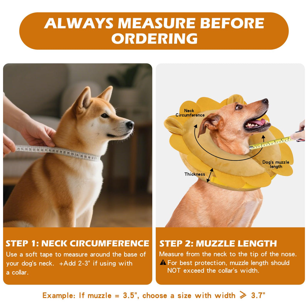 IEUUMLER Inflatable Recovery Dog Collar, Protective Donut Cone, Adjustable Soft Collar for Dog and Cat After Surgery Prevent from Biting & Scratching EU002 - Green Demon M