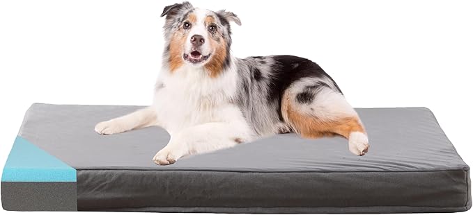 GOHOO PET Orthopedic Memory Foam Dog Bed, Cooling Dog Beds Waterproof Pet Bed for Crate with Removable Washable Cover, L(35inch,65Lbs)