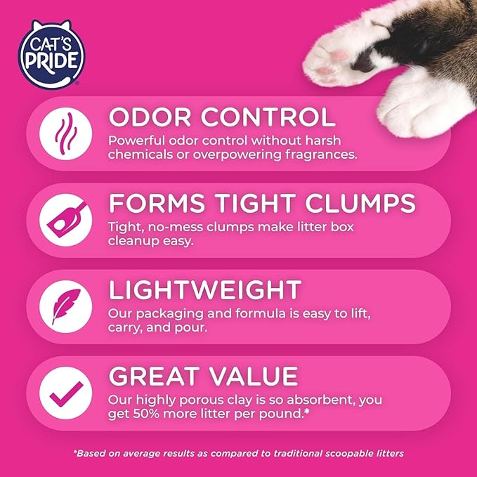 Cat's Pride Easy Scoop Flushable Lightweight Scented Clumping Litter 10lb