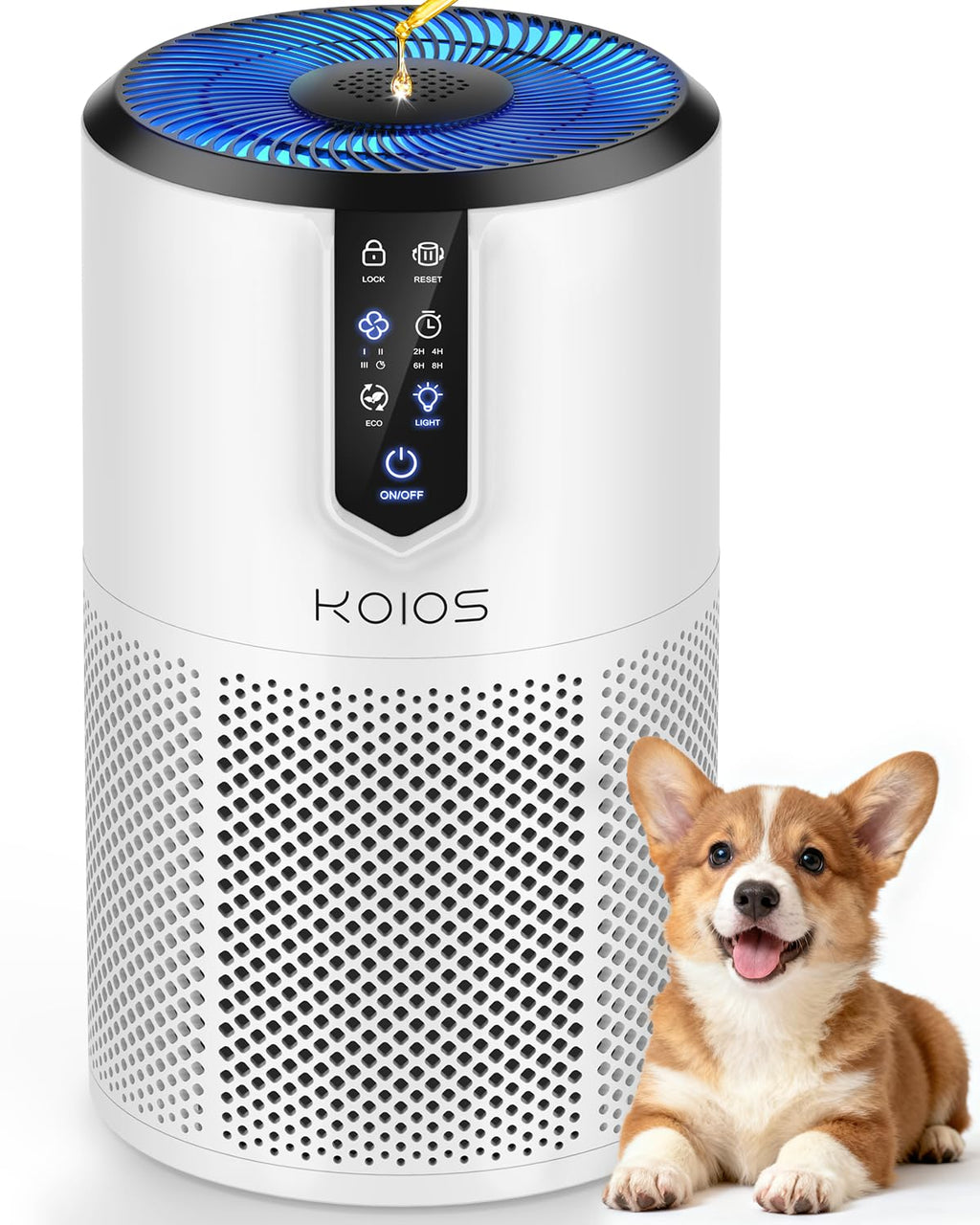 KOIOS Air Purifiers for Bedroom, 1300Ft², H13 HEPA Air Purifiers for Home