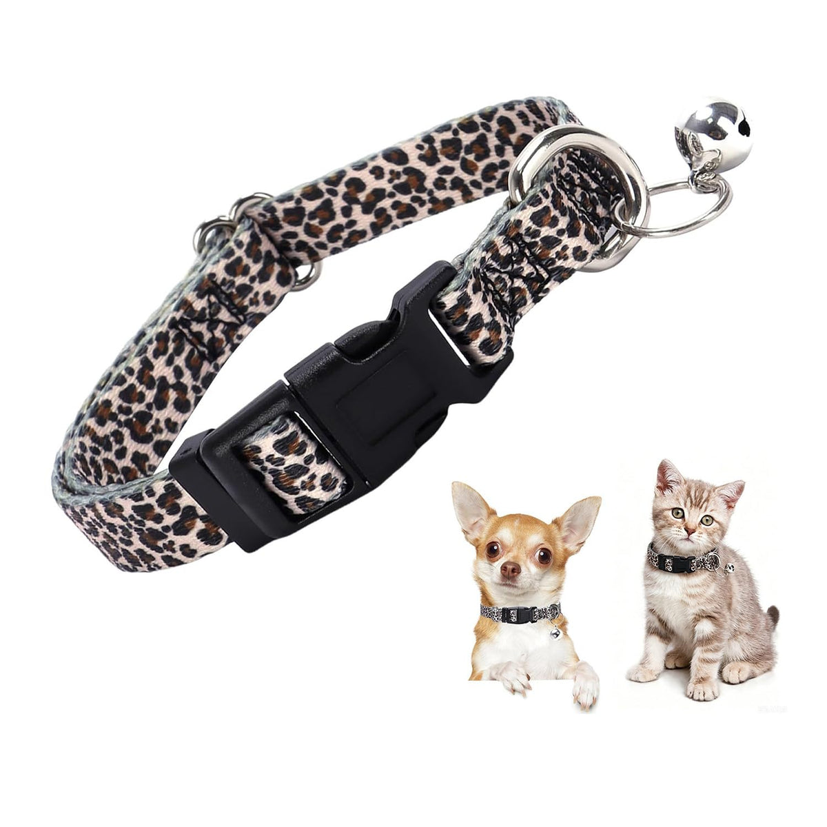 XS XXS Dog Collar with Bell Girls,Pink Kitten Puppy Collar with Buckle