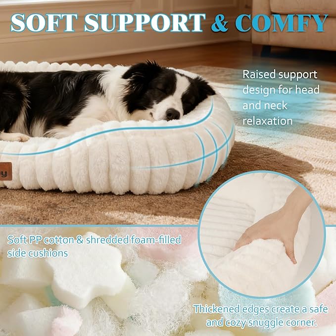 KISIMUY Orthopedic Dog Bed, Washable Large Dog Couch for Senior Dogs