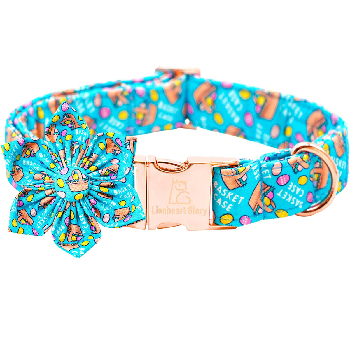 Lionheart Glory St. Patrick's Day Dog Collar, Dog Collar with Flower, Cute Floral Pattern Pet Collars Adjustable Pet Collars for Large Dogs
