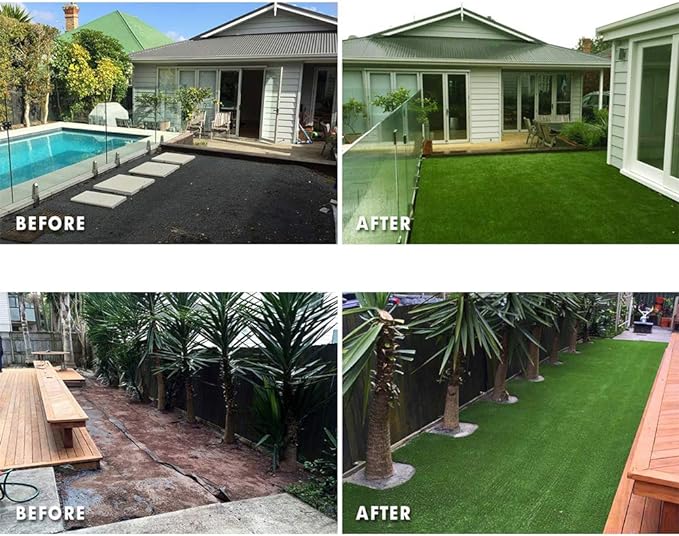 Petgrow Synthetic Artificial Grass Turf 7FTX25FT for Indoor Outdoor Dog Synthetic Grass Mat, Party Wedding Christmas Balcony Garden Astro Turf Rug,Drainage Holes Faux Fake Grass Rug Carpet for Pets