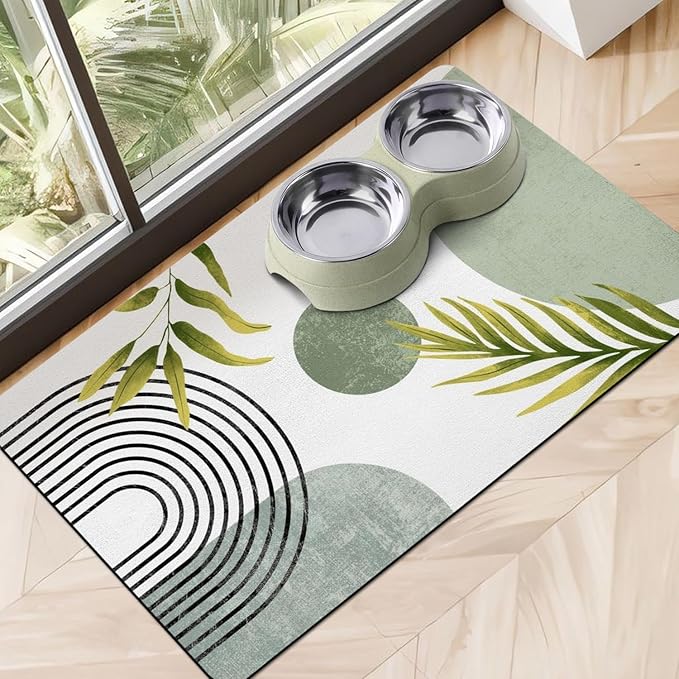 Dog Food Mats for Floors, Absorbent Dog Bowl Mat for Food and Water Dispenser, Quick Dry Cat Food Mat Pet Supplies