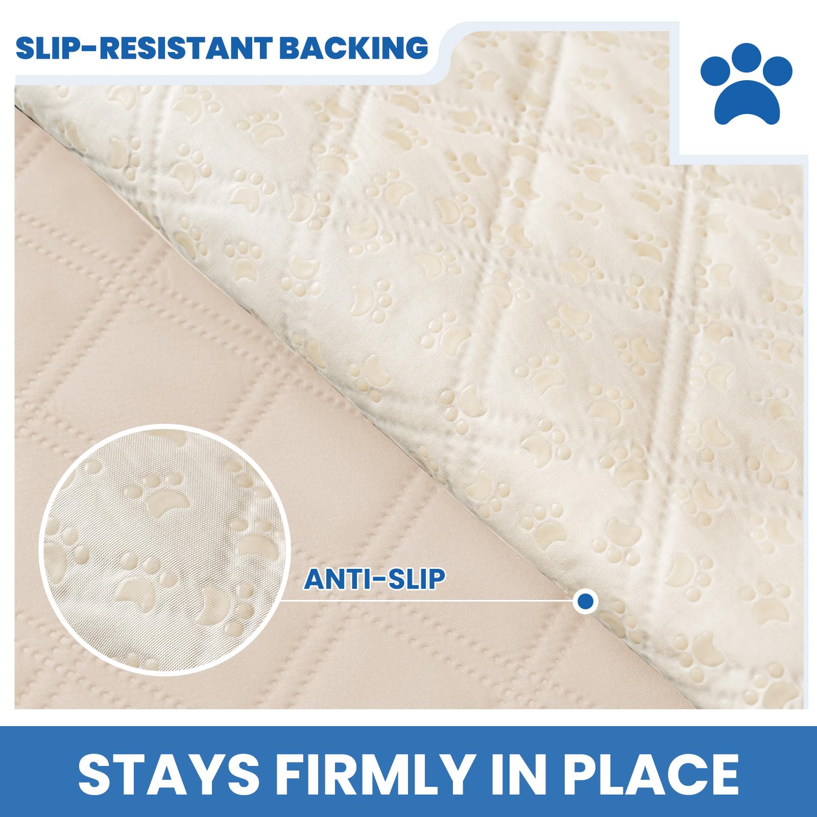CYCMACO Waterproof Couch Covers for Pets, Waterproof Dog Bed Cover, Anti-Slip Soft Dog Blankets, Couch Cover for Dogs Washable, Pet Blanket for Puppy Large Dogs Cat (68x82 Inch, Beige)