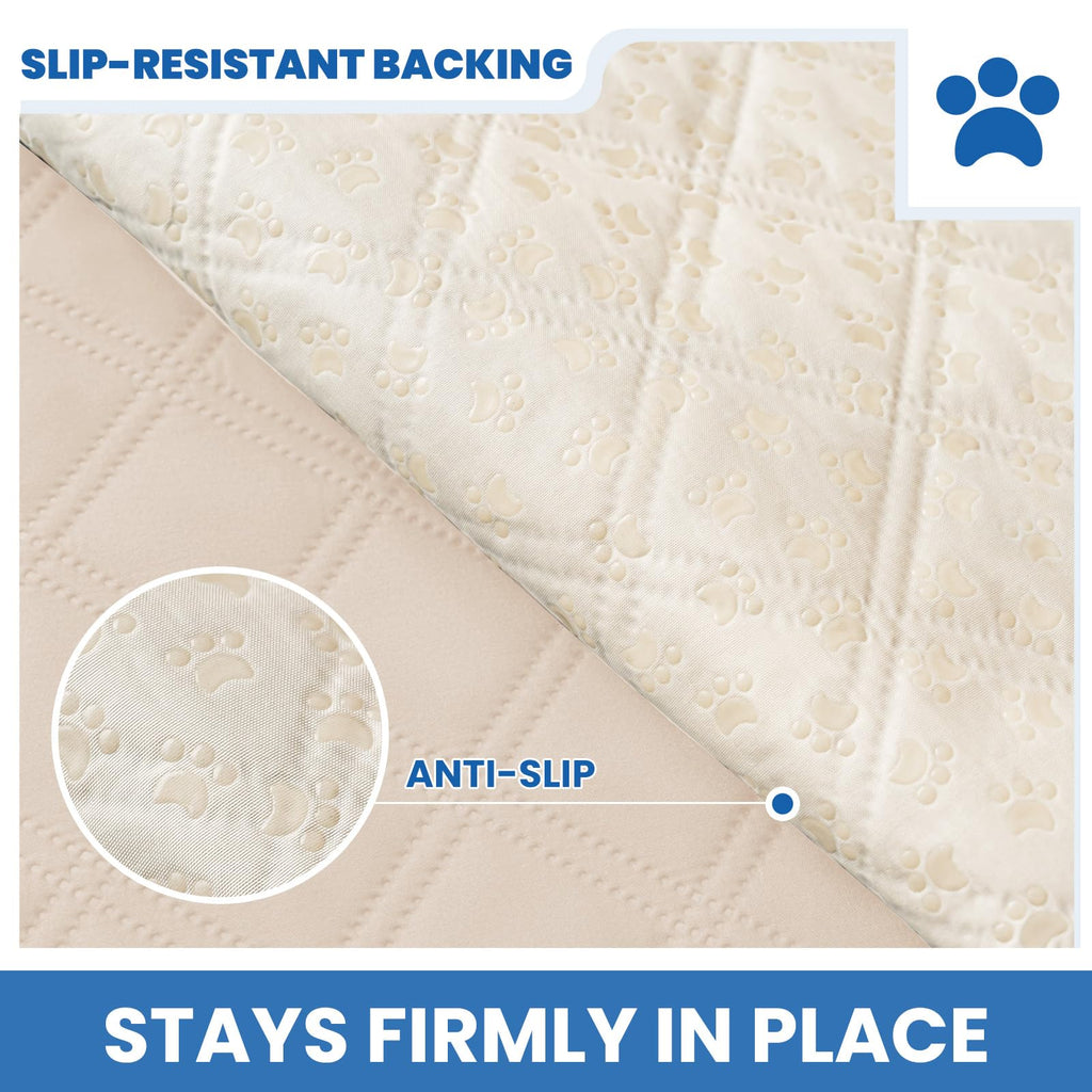 CYCMACO Waterproof Dog Blanket, Non-Slip Soft Pet Bed Cover, Couch Cover for Dogs Washable, Protects Sofa, Furniture, Crate, Car, Tear Resistant Leakproof Pet Blanket (30x70 Inch, Beige)