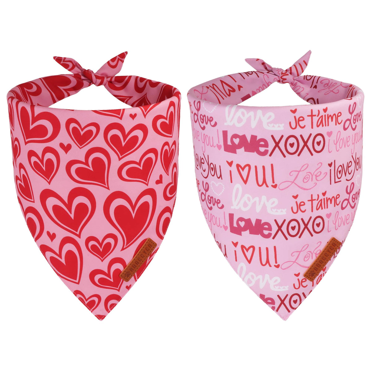 ADOGGYGO Christmas Dog Bandanas 2 Pack, Reversible Snowman Hoho Pattern Xmas Scarf, Premium Fabric, Adjustable Fit Red Green Christmas Bandanas for Extra Large Dogs (X-Large)