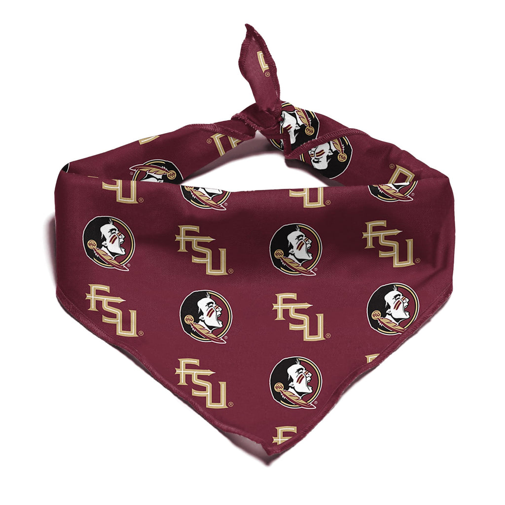 Florida State Seminoles Officially Licensed Bandana for Dogs and Cats | Fits Pets Great Gift Idea | Easy-to-Tie (Small, 13")