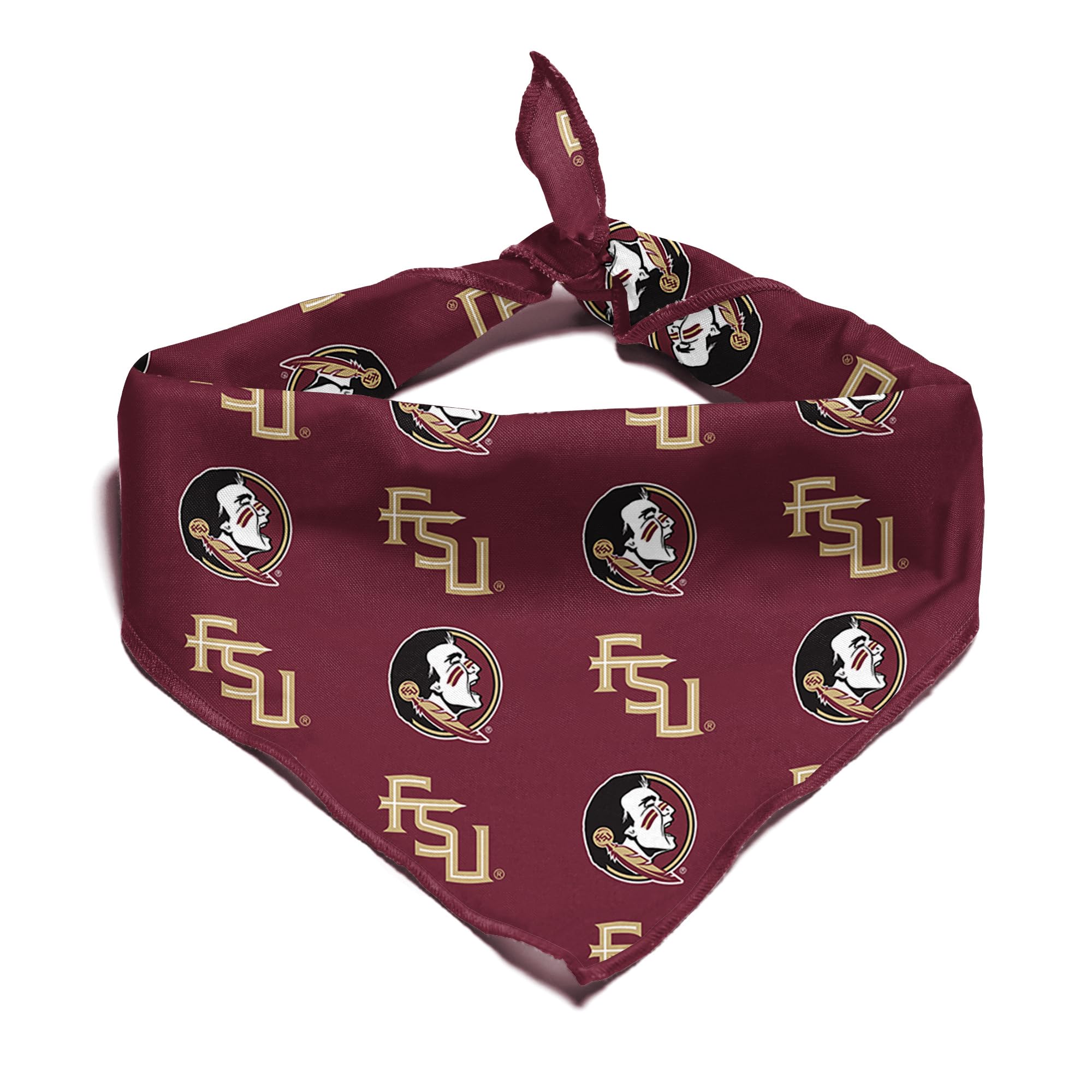 Florida State Seminoles Officially Licensed Bandana for Dogs and Cats | Fits Pets Great Gift Idea | Easy-to-Tie (Small, 13")