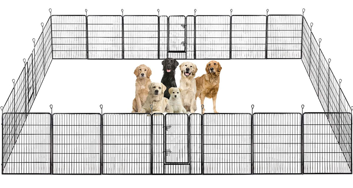 BestPet | Dog Playpen | 40", 12 Panels | Heavy Duty Metal Pet Exercise Pen