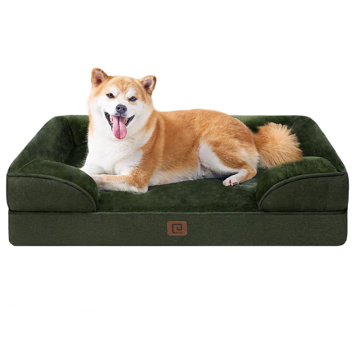 EHEYCIGA Orthopedic Dog Beds Large Sized Dog, Waterproof Memory Foam Pet Bed with Sides, Non-Slip Bottom Large Pet Bed with Washable Removable Cover, Grey