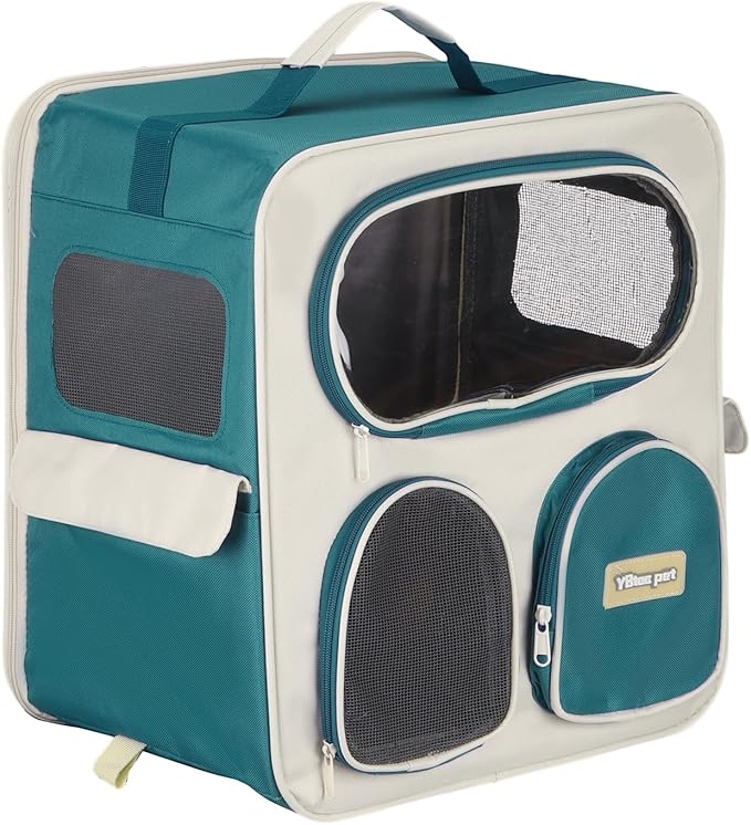 PETAXCELL Pet Backpack Carrier, Portable and Ventilated, Nylon Dogs Cats and Small Animals Travel Bag 14.96", Intended for Hiking/Camping/Traveling