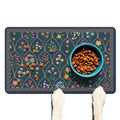 Absorbent Pet Dog Bowl Mat for Food and Water, Pet Cat Food Feeding Mat with Non Slip Rubber Backing, Dog Food Mats for Floors Waterproof, 12"x20"