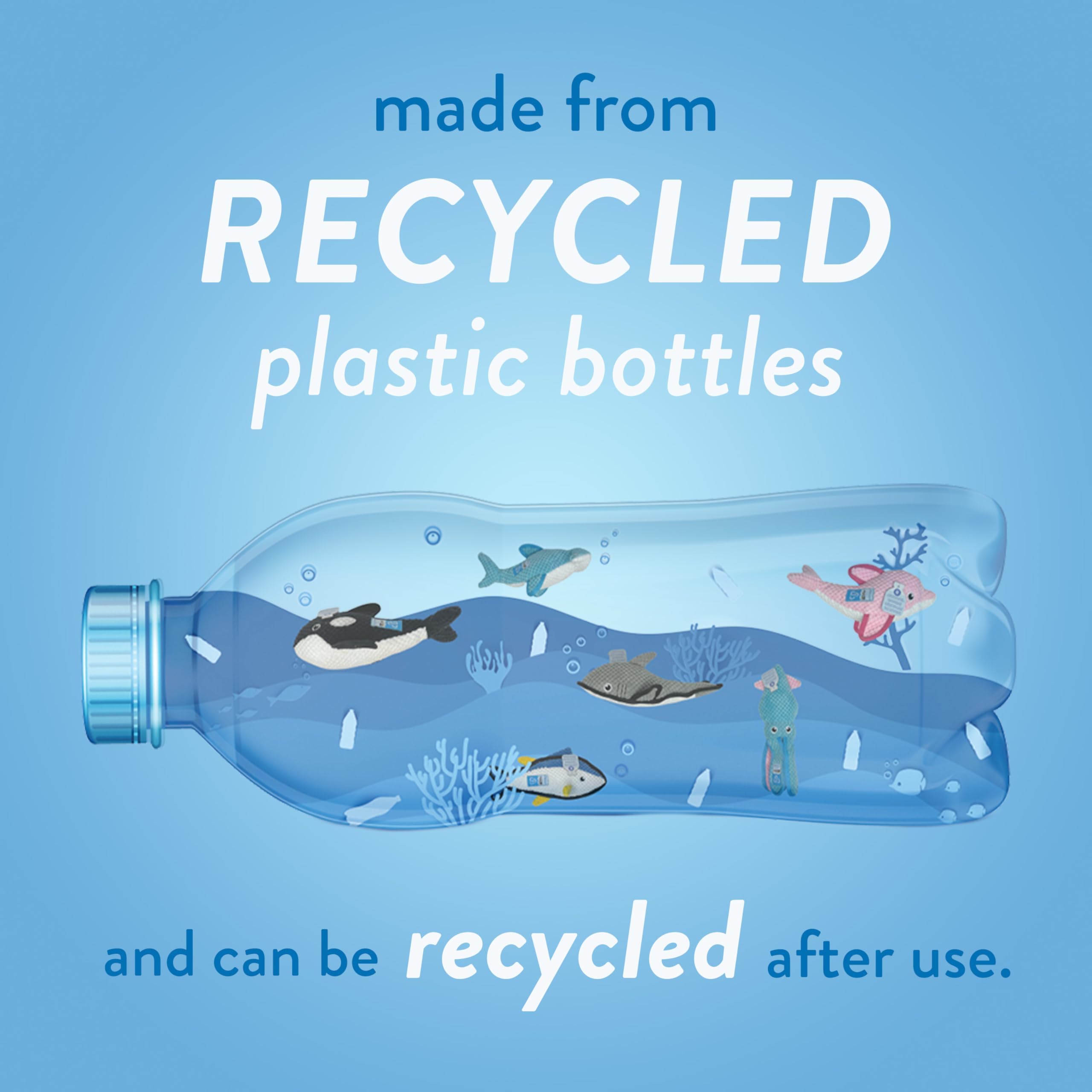 Spunky Pup Clean Earth Recycled Stick | Made in USA | Made from 100% Recycled Water Bottles, Gray