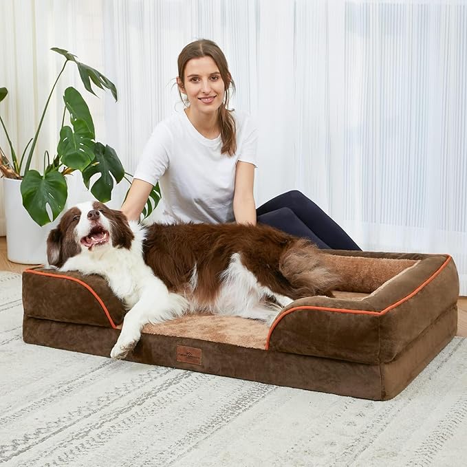 Comfort Expression Waterproof Orthopedic Dog Bed for Medium Size Dog