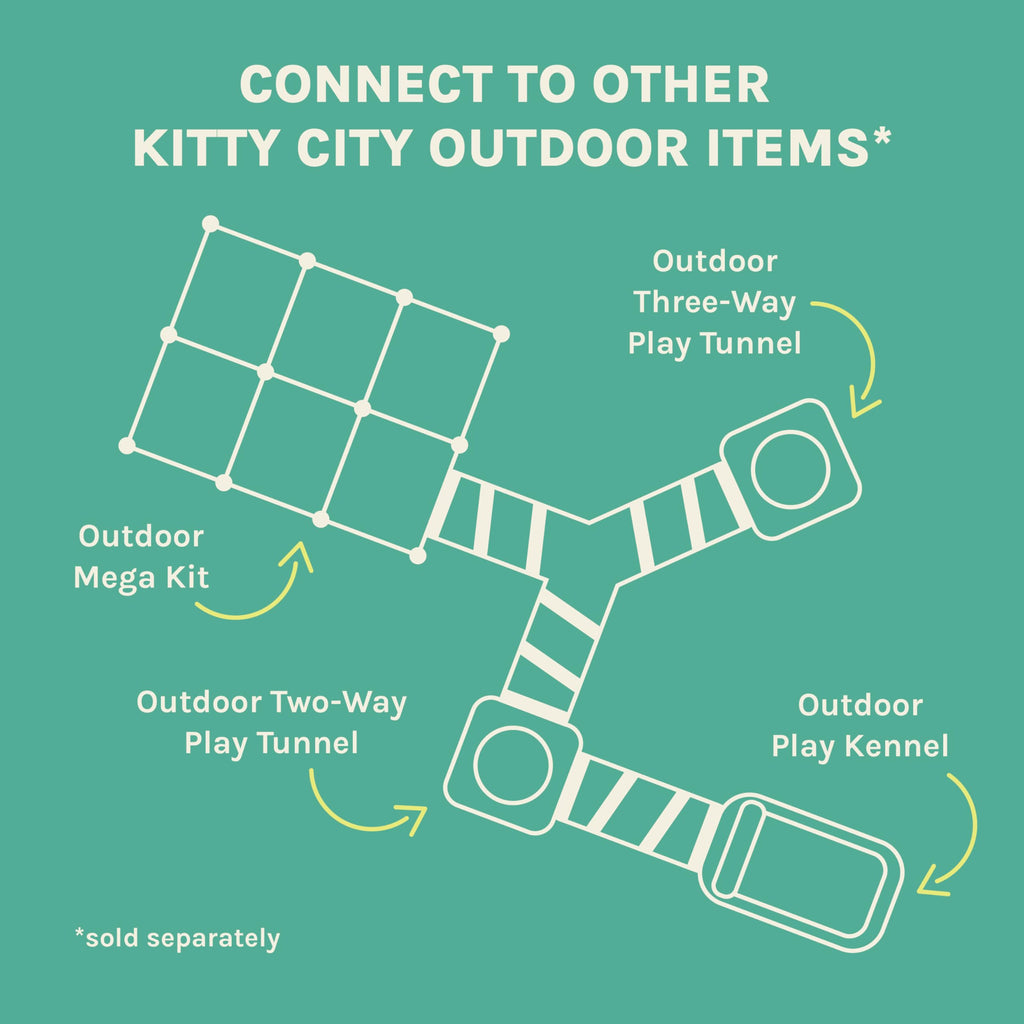 Kitty City Outdoor Catio Furniture and Play Kits for Cats, Outdoor Kennel