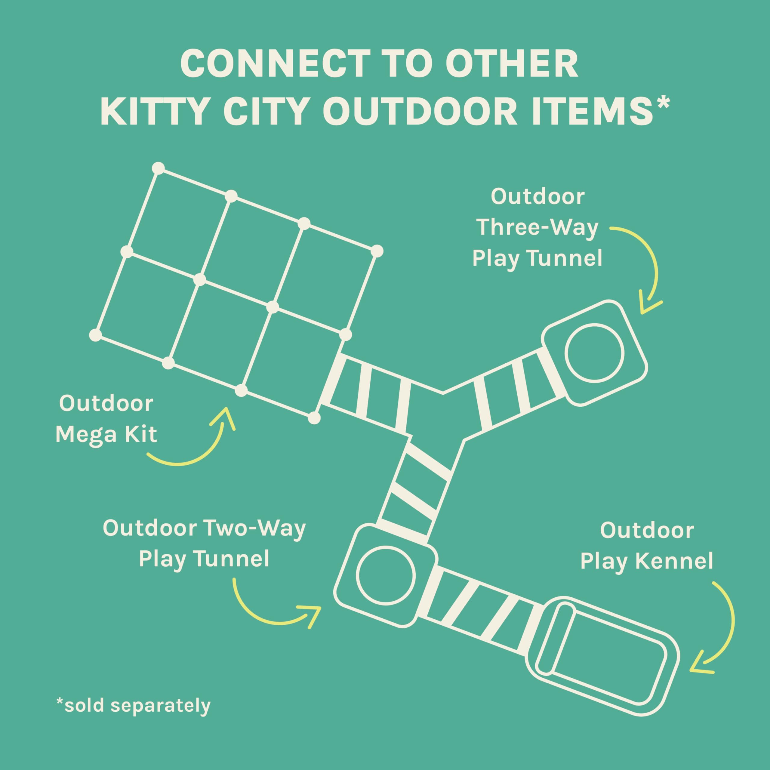 Kitty City Outdoor Catio Furniture and Play Kits for Cats, Outdoor Kennel