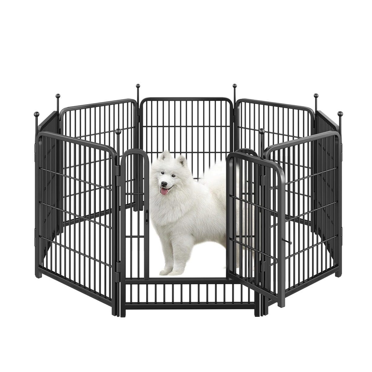 Dog Playpen,Portable Outdoor Dog Fence, Dog Playpen for Large/Medium/Small Dogs, Dog Fences for The Yard,with Doors Foldable Metal (32 inch, 40 Panels)