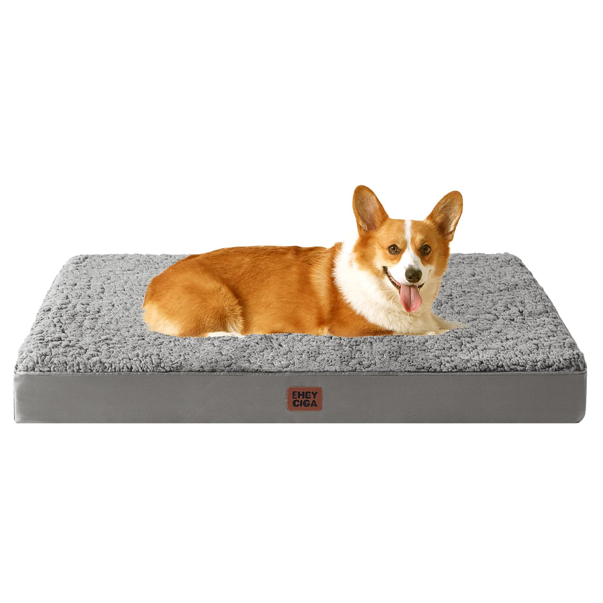EHEYCIGA Orthopedic Dog Bed Large with Removable Washable Cover, 35IN Beige