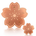 Yncotte Bird Bath Copper Disk, 2pcs Flower Shaped 99.99% Pure Copper Cleaning Disc Plate for Physical Safe Water Purification All-Season for Outdoor Wildlife Bird Bowls Birdbaths Solar