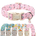 Unique style paws Dog Collar Plastic Buckle with Pendant Puppy Collar for Easter Carrot Rabbit for Small Medium Large Boys Girls Dogs