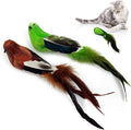 TTcat 2 Pack Realistic Bird Cat Toys, Natural Feather Simulated Bird Kitten Interactive Hunting Play Toy, Lightweight Indoor Cat Exercise Toy for Indoor Cats and Kitten.