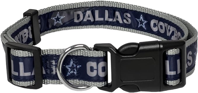 NFL PET Dallas Cowboys Dog Collar, Small Football Team Collar for Dogs & Cats - Shiny & Colorful, Licensed by The NFL
