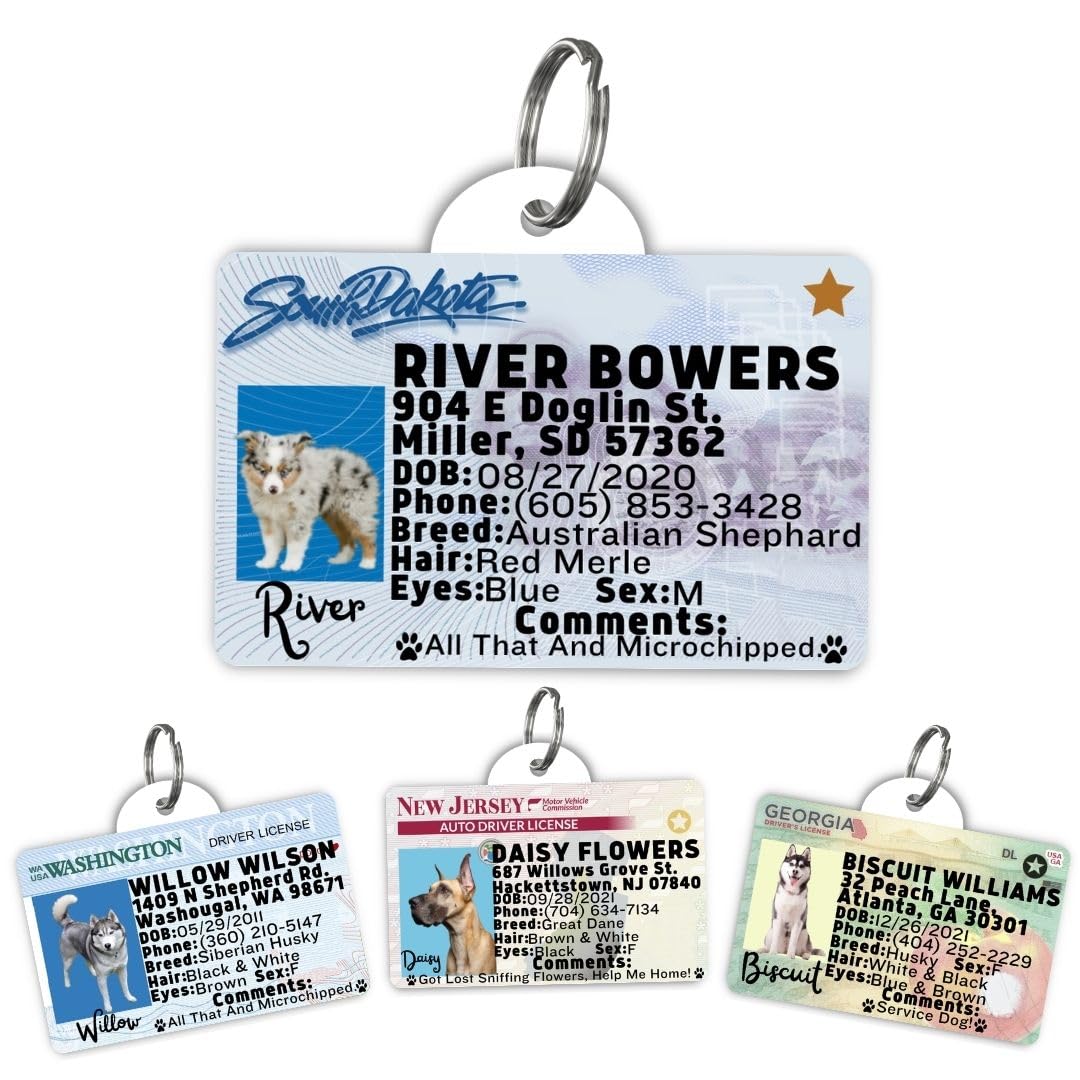 Dog Tags Personalized, Dog ID License Tag for Pets (Washington, Tag)