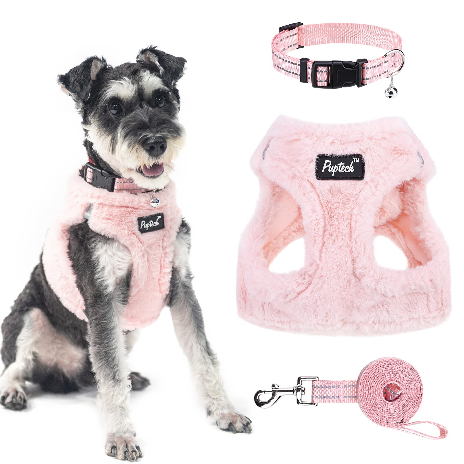 PUPTECK Dog Harness, Collar and Leash Set No Pull for Small Medium Sized