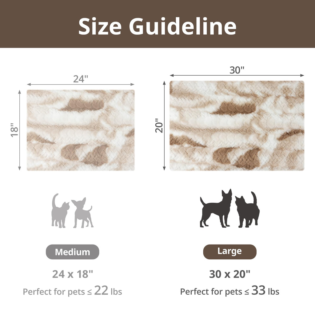 Petace Self Warming Dog Pad, 30" x 20", Brown