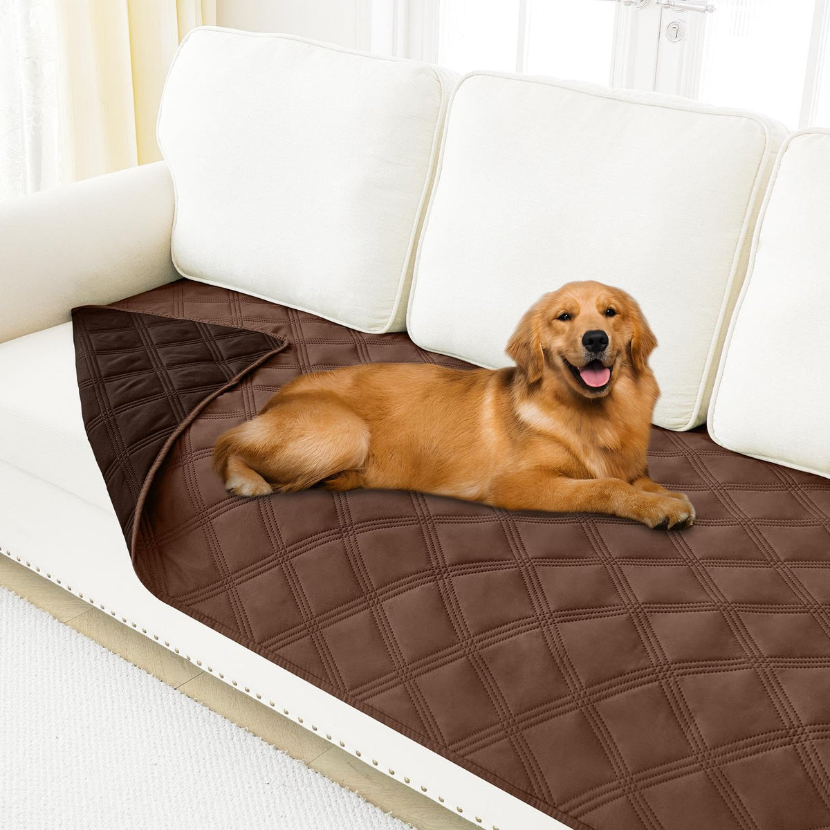 Smiry Waterproof Dog Bed Cover, Reversible Pet Blanket for Sofa Couch
