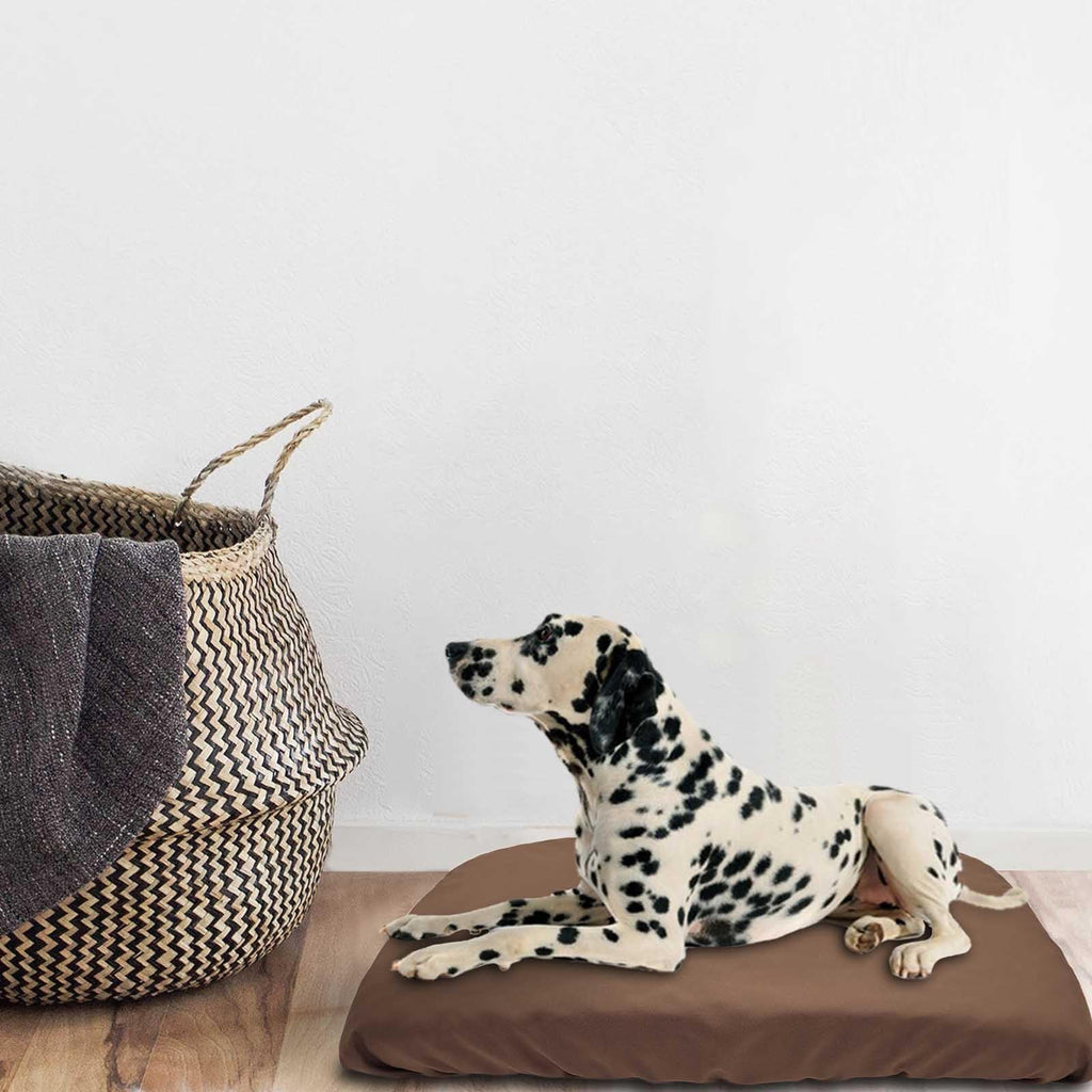 Dog Bed Cover Waterproof Replacement Machine Washable Covers for 24x18 Inch Dog Bed Heavy Duty Scratch Resistant Mattress Protector Pet Bed Cover Only Brown