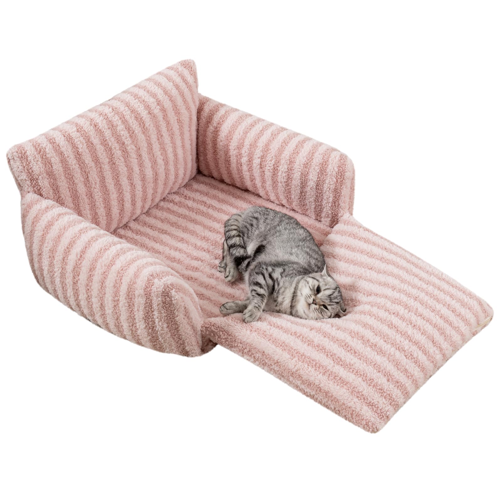 Hollypet Cat Bed Small Dog Orthopedic Couch Beds for Pets up to 20 lbs