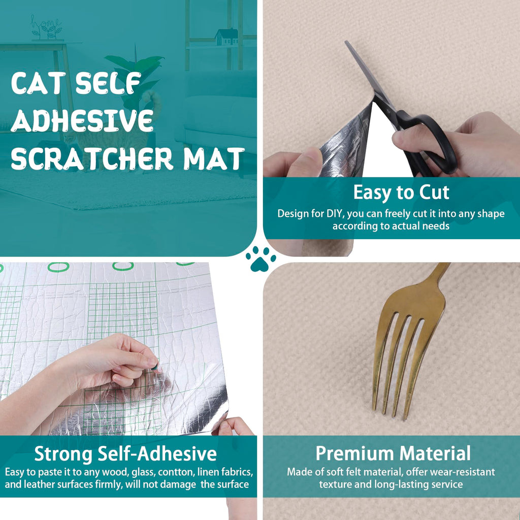 LSGCQ Cat Scratch Mat Self Adhesive Cat Scratch Furniture Protector