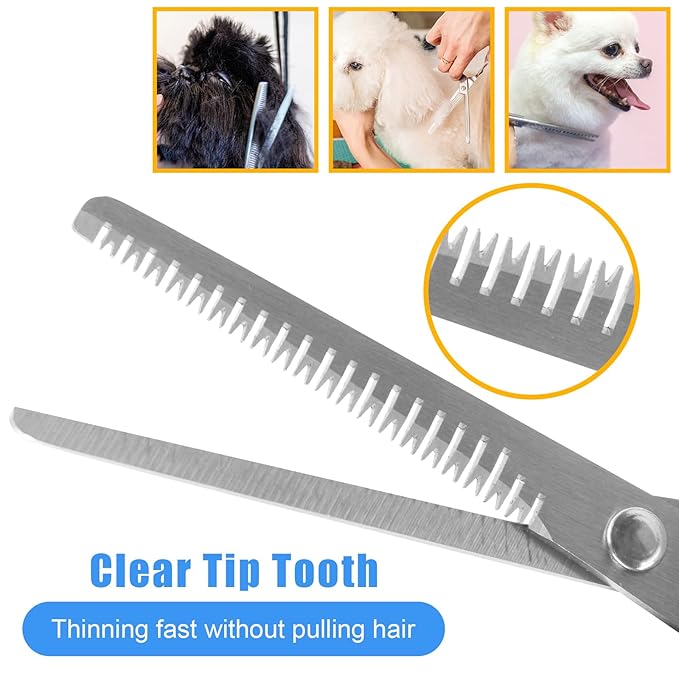 Aiolpy Pet Grooming Kit with Pet Shedding Slicker Brush, Bath Massage for Rabbit, Puppy, Kitten, All Hair Types, Includes Multiple Combinations of Combs and Brushes