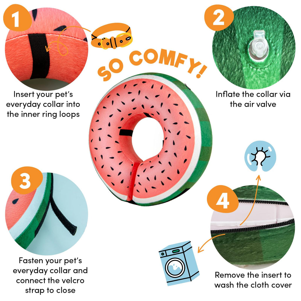 BENCMATE Inflatable Dog Cone Collar Alternative After Surgery Large