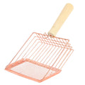 AFOLOREET Litter Scooper, Metal Litter Scoop, Pooper Scooper with Wooden Handle, Cat Litter Scoop, Metal Scooper & Speed Sifter Deep Shovel Scoop Filter,Kitten Pooper Lifter for Litter Box