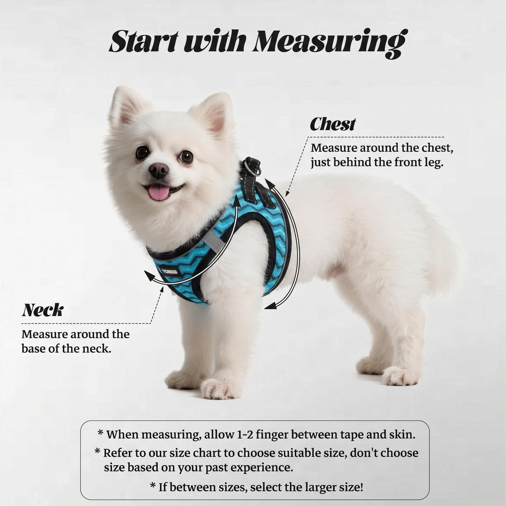 No Pull Dog Puppy Harness and Leash Set Reflective Mesh Vest Small