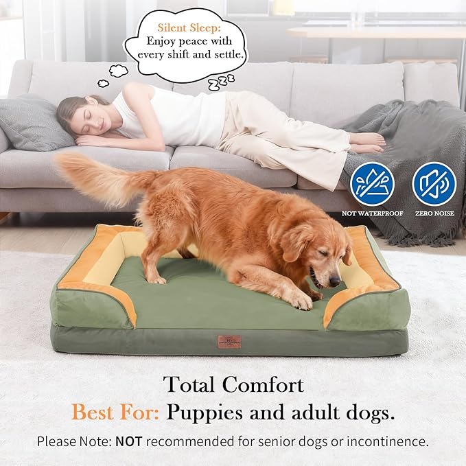 Comfort Expression Orthopedic Dog Beds for Large Sized Dog with Bolster