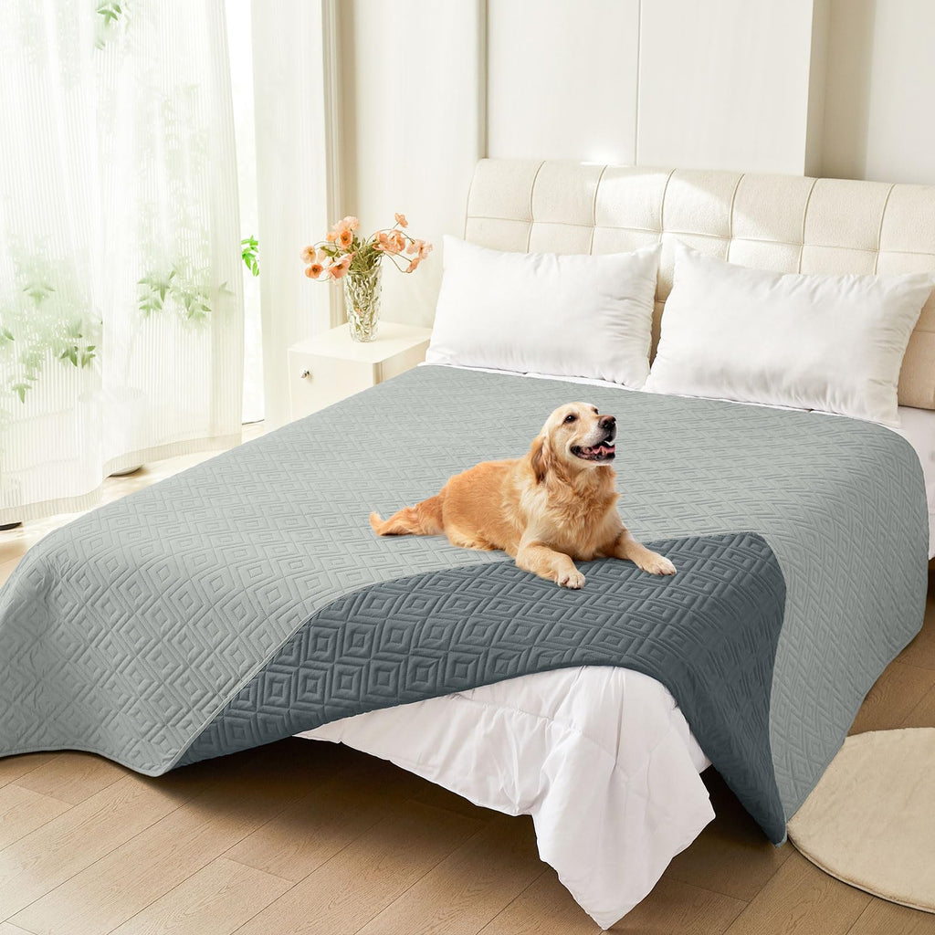 hyha Waterproof Reversible Dog Blanket, Pet Blanket for Sofa Couch