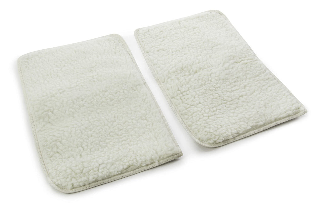 Sherpa Replacement Liners for Travel Pet Carriers - Soft Absorbent Cat & Dog Kennel Pad with Waterproof Backing, Machine Washable Crate Pads, 19x12.25in - 2 Pack, White, Large