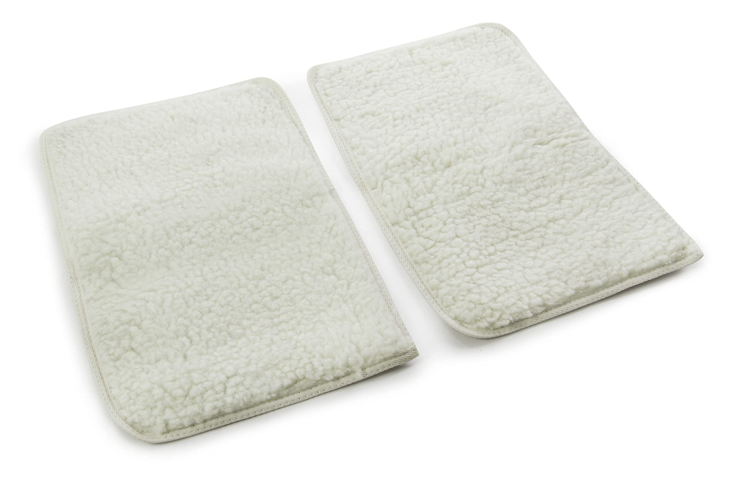 Sherpa Replacement Liners for Travel Pet Carriers - Soft Absorbent Cat & Dog Kennel Pad with Waterproof Backing, Machine Washable Crate Pads, 19x12.25in - 2 Pack, White, Large