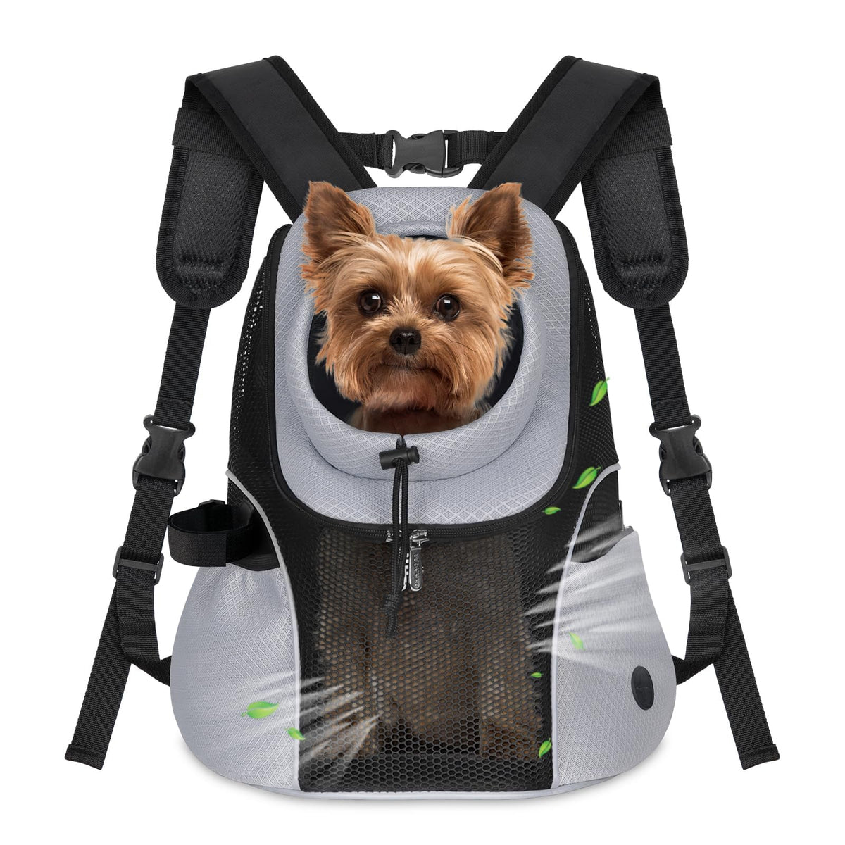 WOYYHO Pet Dog Carrier Backpack, Ventilated Mesh Small Dog Front Backpack