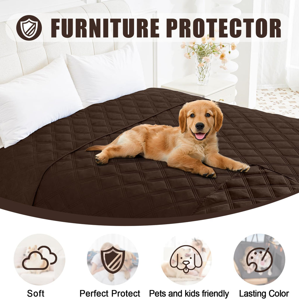Smiry Waterproof Dog Bed Cover, Reversible Pet Blanket for Sofa Couch