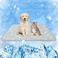 MH MYLUNE HOME Dog/Cat Cooling Mat, Cool-Chill Cooling Fiber & Endothermic Color Changing Pet Mat, 20'x30', Foldable & Washable, Non-Toxic Summer Pet Blanket, Light Gray