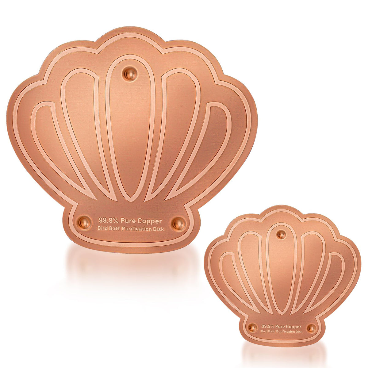 Yncotte Bird Bath Copper Disk, 1pcs Flower Shaped 99.99% Pure Copper Cleaning Disc Plate for Physical Safe Water Purification All-Season for Outdoor Wildlife Bird Bowls Birdbaths Solar